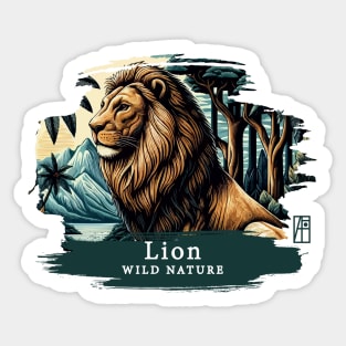 Lion - WILD NATURE - LION -17 Sticker